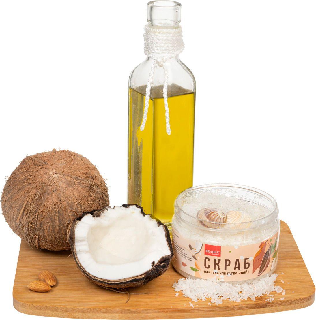 Скраб для тела «Питательный», с кокосовой стружкой, маслом какао и морской солью - фото 3 - id-p214235620