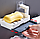 Полка - мыльница настенная Rotary drawer на присоске / Органайзер двухъярусный с крючком поворотный, фото 10