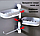 Полка - мыльница настенная Rotary drawer на присоске / Органайзер двухъярусный с крючком поворотный, фото 7