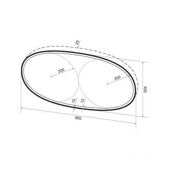 Wellsee Зеркало с фронтальной LED-подсветкой 7 Rays' Spectrum 172201590, 80 х 40 см (с сенсором и ре - фото 9 - id-p211267299