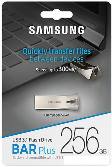 USB Flash Samsung BAR Plus 256GB (серебристый) - фото 7 - id-p212060155