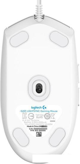 Игровая мышь Logitech G203 Lightsync (белый) - фото 5 - id-p211385855