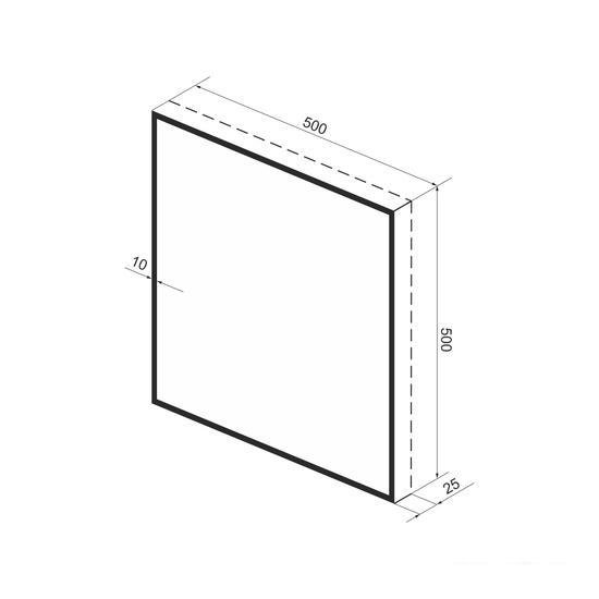 Wellsee Зеркало с фоновой LED-подсветкой 7 Rays' Spectrum 172200340, 50 х 50 см (с сенсором и регули - фото 9 - id-p211176572