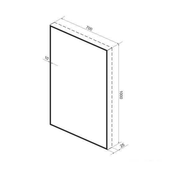 Wellsee Зеркало с фоновой LED-подсветкой 7 Rays' Spectrum 172201020, 70 х 100 см (с сенсором и регул - фото 9 - id-p211549875