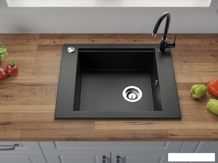 Кухонная мойка Teknoven START MAX STX-CM10-BA 62,2x50,0 (черный) - фото 2 - id-p211386254