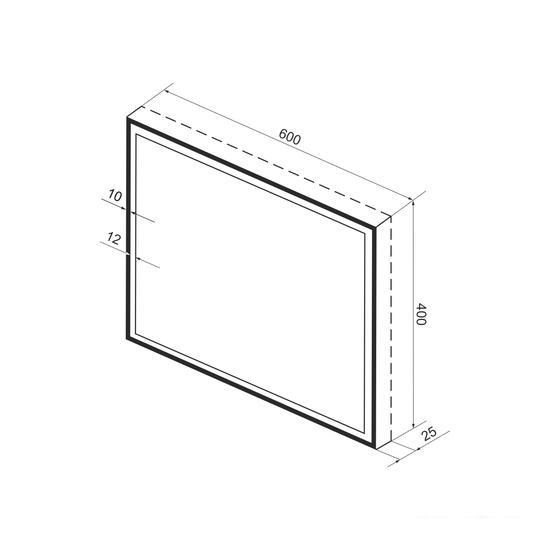 Wellsee Зеркало с фронтальной LED-подсветкой 7 Rays' Spectrum 172201110, 60 х 40 см (с сенсором и ре - фото 9 - id-p211550418