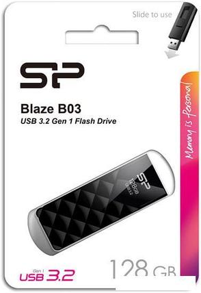USB Flash Silicon-Power Blaze B03 128GB (черный), фото 2