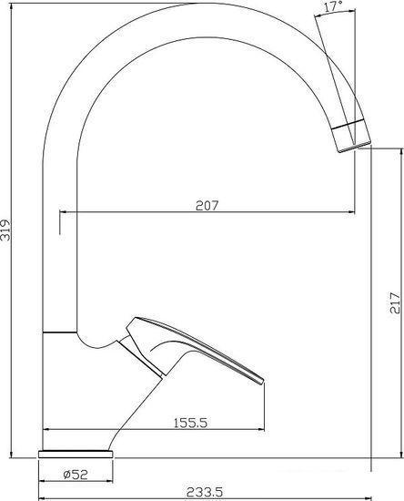 Смеситель Rossinka Silvermix RS45-23 - фото 2 - id-p212142808