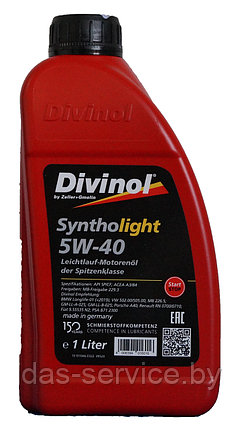 Моторное масло Divinol Syntholight 5W-40 (синтетическое моторное масло 5w40) 1 л., фото 2