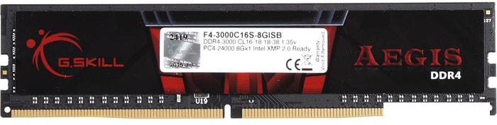 Оперативная память G.Skill Aegis 8GB DDR4 PC4-24000 F4-3000C16S-8GISB - фото 2 - id-p211729010