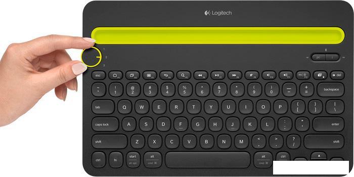 Клавиатура Logitech Bluetooth Multi-Device Keyboard K480 Black (920-006368) - фото 7 - id-p211282178