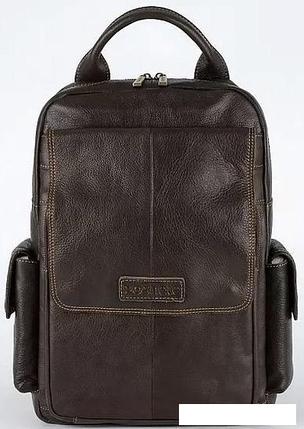 Городской рюкзак Poshete 253-1136-7-DBW (коричневый), фото 2
