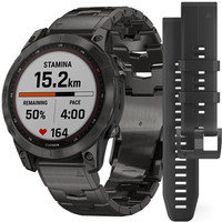 Умные часы Garmin Fenix 7 Sapphire Solar 47 мм (серый карбон/серый карбон титан)