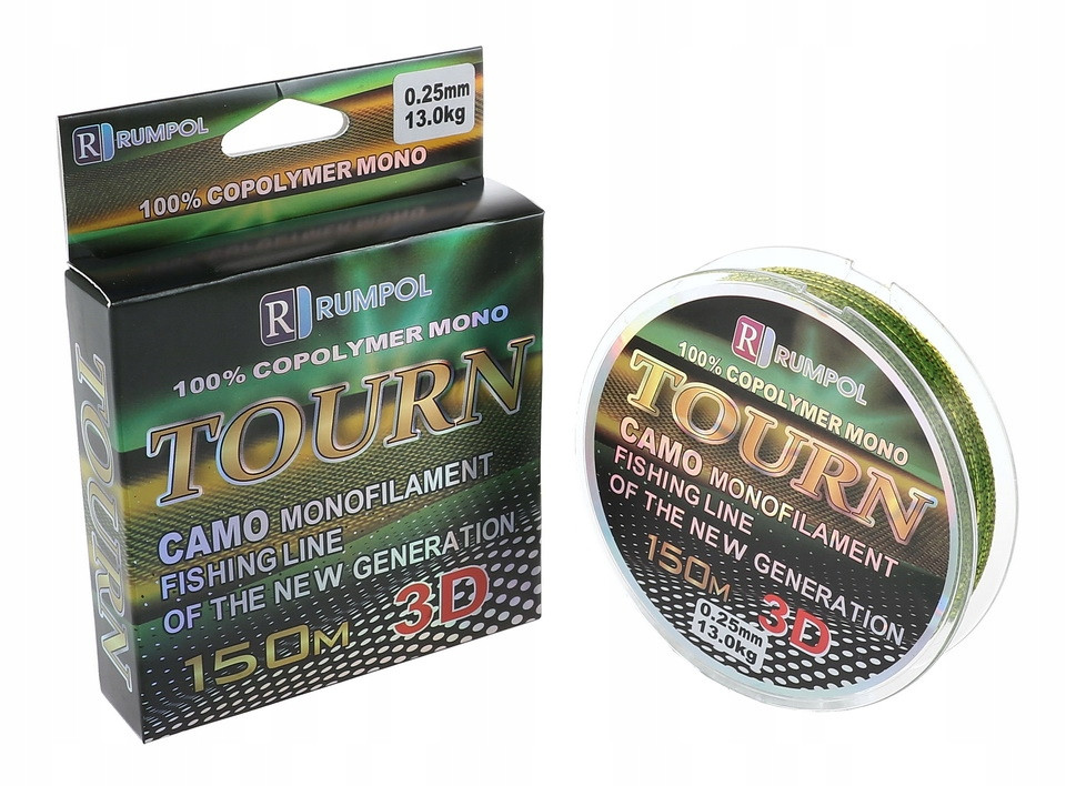 Леска 3D RUMPOL TOURN 150м 0,35мм (22кг)