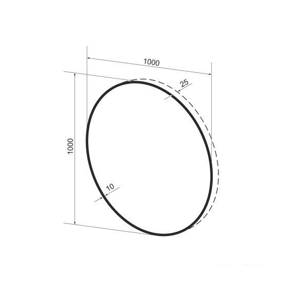 Wellsee Зеркало с фоновой LED-подсветкой 7 Rays' Spectrum 172200180, 100 х 100 см (с сенсором и регу - фото 10 - id-p212279628