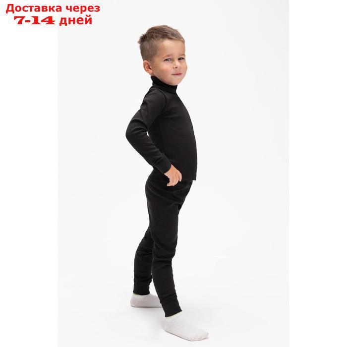 Комплект для мальчика термо (водолазка,кальсоны), цвет чёрный, рост 128 см (34) - фото 2 - id-p214208303