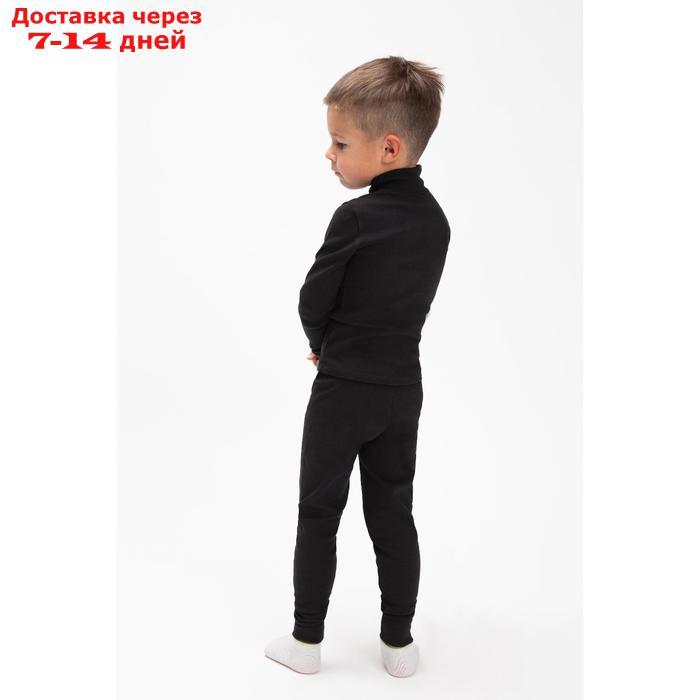 Комплект для мальчика термо (водолазка, кальсоны), цвет чёрный, рост 140 см (38) - фото 3 - id-p214208304
