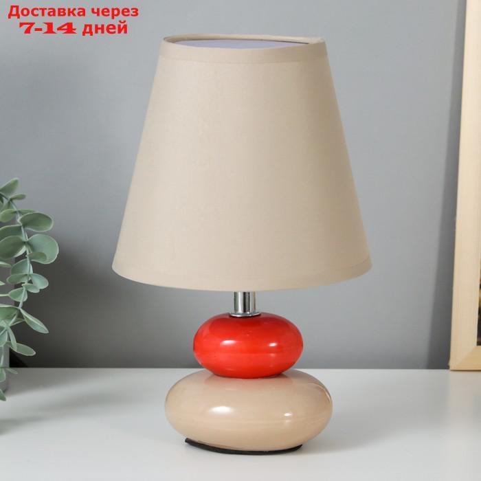 Настольная лампа 16878/1GR+RD E14 40Вт серо-красный 16х16х25 см - фото 1 - id-p214209959