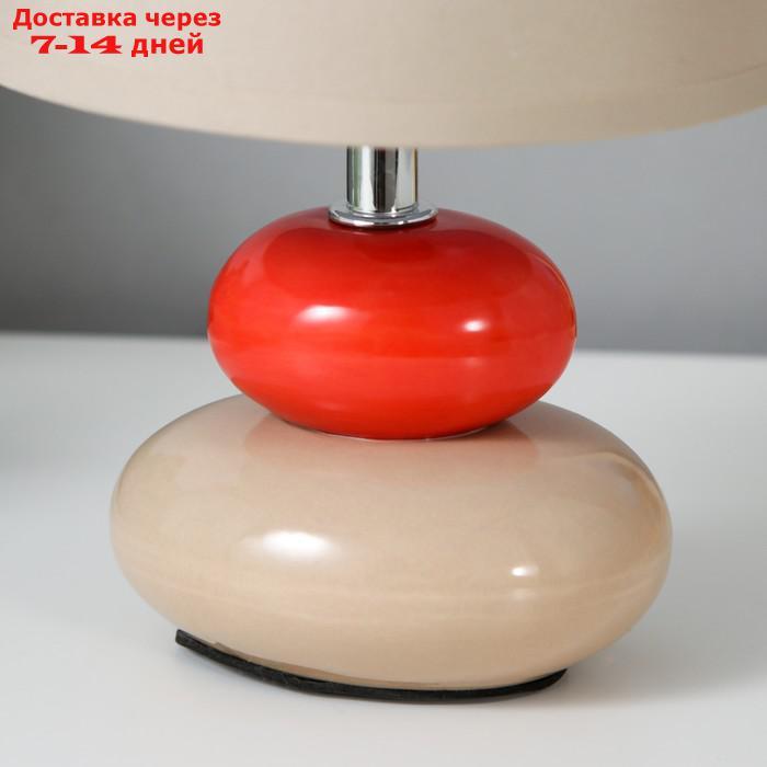 Настольная лампа 16878/1GR+RD E14 40Вт серо-красный 16х16х25 см - фото 5 - id-p214209959