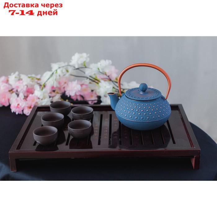 Стол для чайной церемонии с подносом "Иероглифы", 43×17,5×5 см - фото 2 - id-p214209100