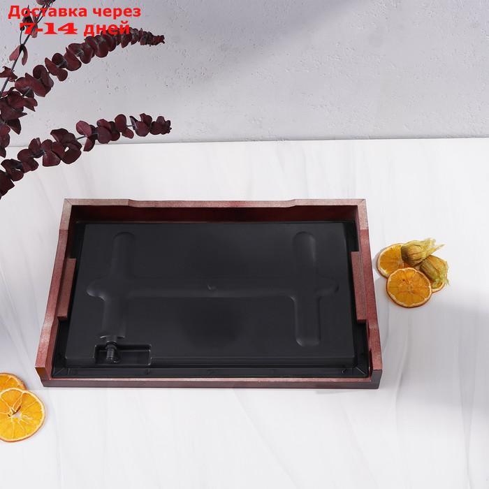 Стол для чайной церемонии с подносом "Иероглифы", 43×17,5×5 см - фото 7 - id-p214209100