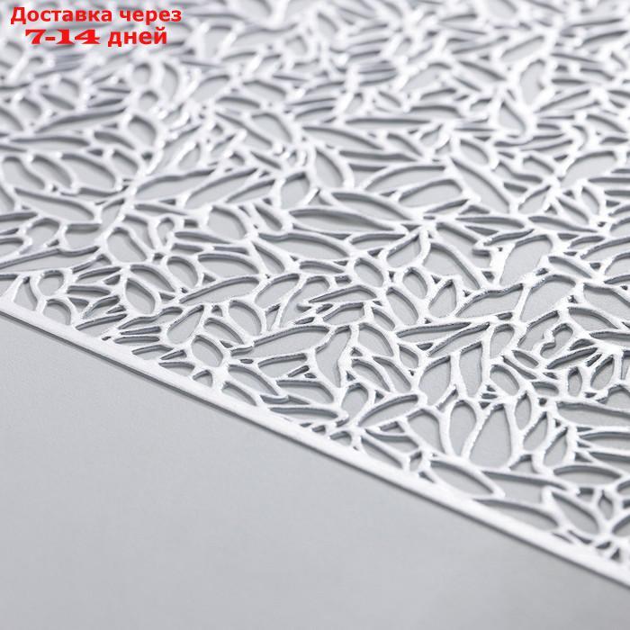Дорожка на стол Доляна "Манифик", 30×150 см, цвет серебро - фото 5 - id-p214209993