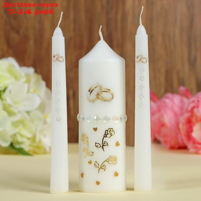 Набор свечей "Свадебный" №1 Белый, ручная работа - фото 10 - id-p214208426