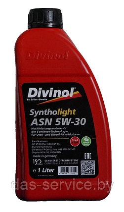 Моторное масло Divinol Syntholight ASN 5W-30 (синтетическое моторное масло 5w30) 1 л., фото 2