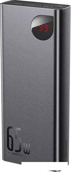 Портативное зарядное устройство Baseus Adaman Metal Digital Display PPIMDA-D01 20000mAh (черный) - фото 2 - id-p214179123