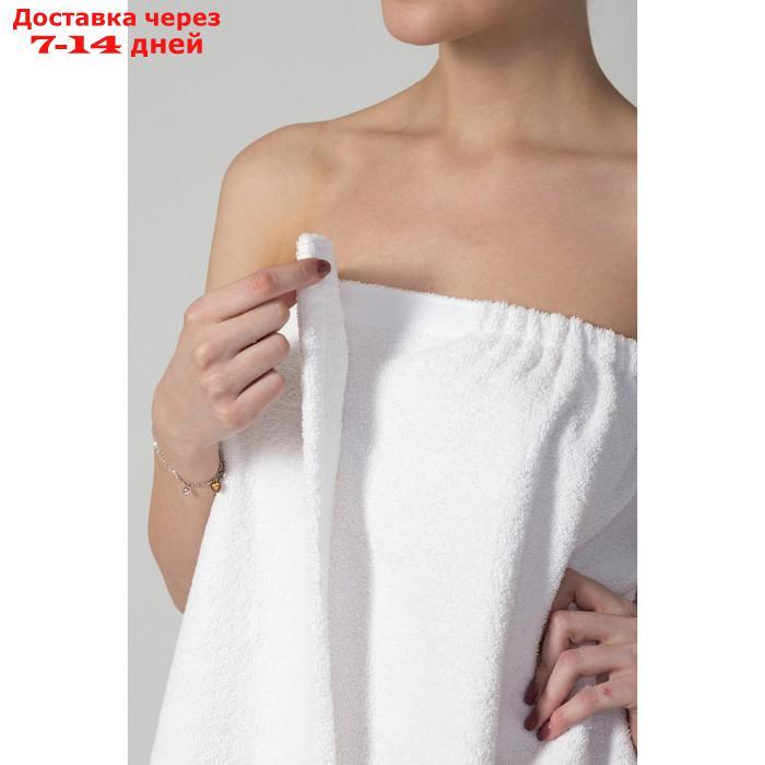Набор для сауны Экономь и Я: полотенце-парео 68*150см+чалма, белый,100%хл, 320 г/м2 - фото 7 - id-p214210124