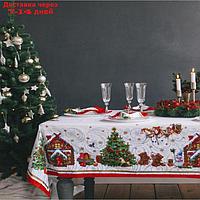Набор столовый "Новогодняя сказка" скат.150х220см +/-3см с ГМВО, салф.40х40см-12 шт, хл100%
