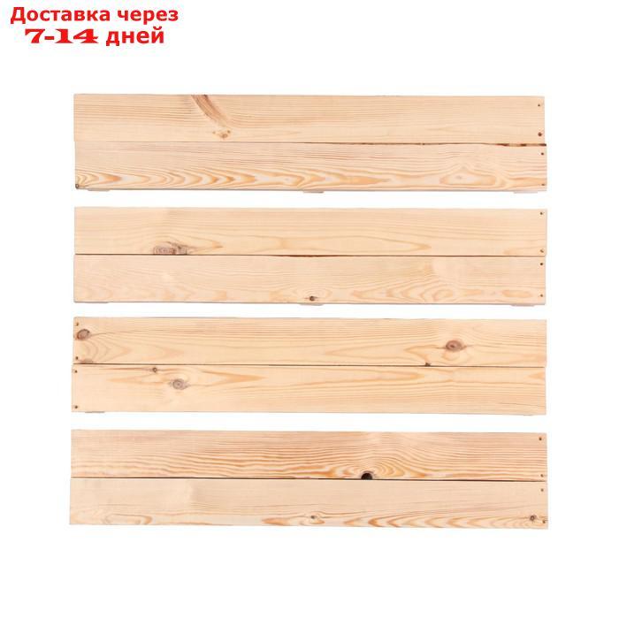 Песочница деревянная, без крышки, 100 × 100 × 20 см, сосна - фото 5 - id-p214210201