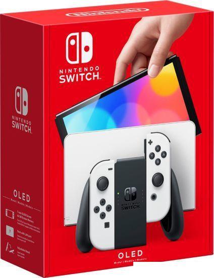 Игровая приставка Nintendo Switch OLED (белый) - фото 1 - id-p213728177