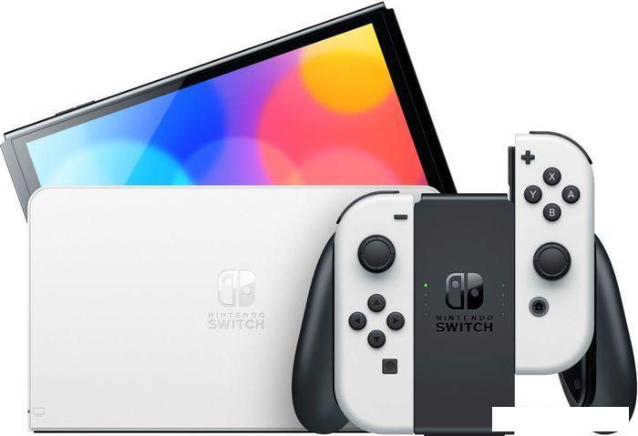 Игровая приставка Nintendo Switch OLED (белый) - фото 3 - id-p213728177