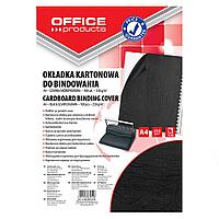 Обложка для переплета "Office Products", A4, картон с тиснением под кожу, 250 г/м2, 100 шт., черный