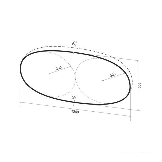 Wellsee Зеркало с фоновой LED-подсветкой 7 Rays' Spectrum 172201960, 120 x 60 см (с сенсором и регул - фото 9 - id-p213728534