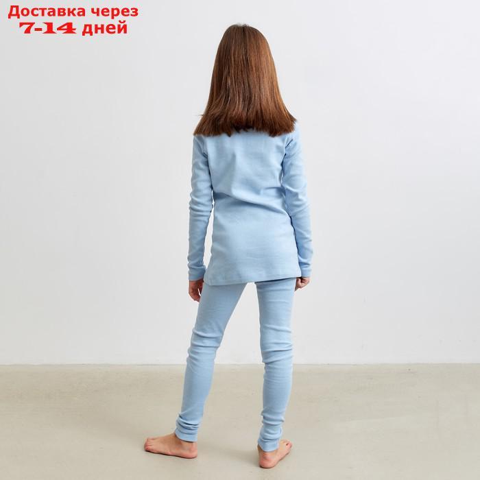 Костюм для девочки термо (лонгслив, легинсы) цвет голубой, рост 140 - фото 4 - id-p214209467