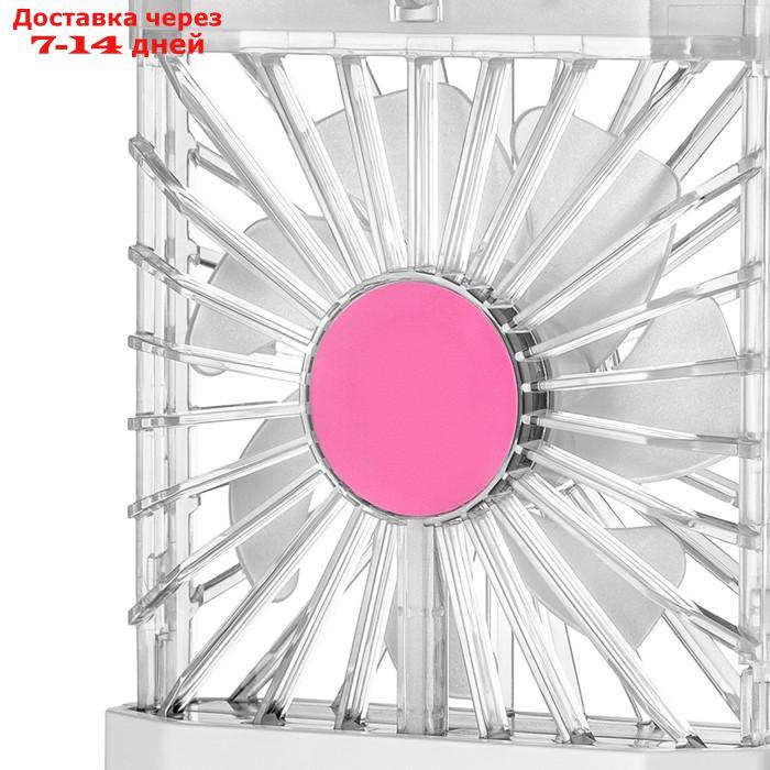 Вентилятор Kitfort КТ-406-1, настольный, 2.1 Вт, 1 режим, бело-розовый - фото 4 - id-p214210349