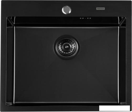 Кухонная мойка ARFEKA AF 600*505 Black PVD Nano, фото 2