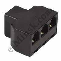 Разветвитель телефонный Hama 6p4c 1-3 (f-f) black (H-40614), КНР