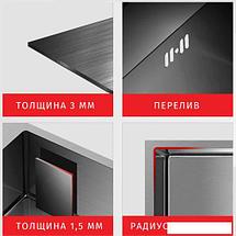 Кухонная мойка ARFEKA AF 600*505 Satin Nano, фото 3