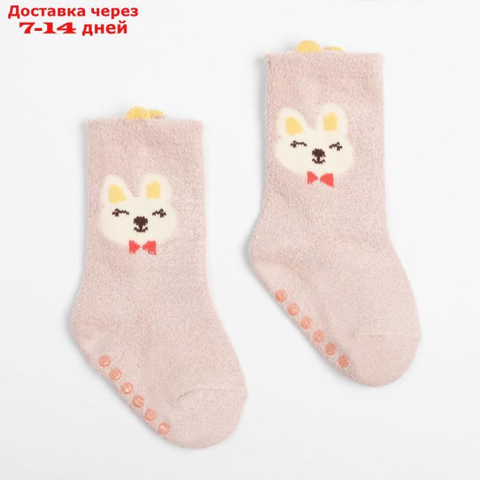 Носки детские махровые со стопперами MINAKU цв.розовый, р-р 10-12 см - фото 1 - id-p214210496