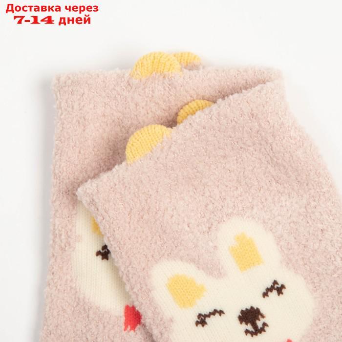 Носки детские махровые со стопперами MINAKU цв.розовый, р-р 10-12 см - фото 2 - id-p214210496