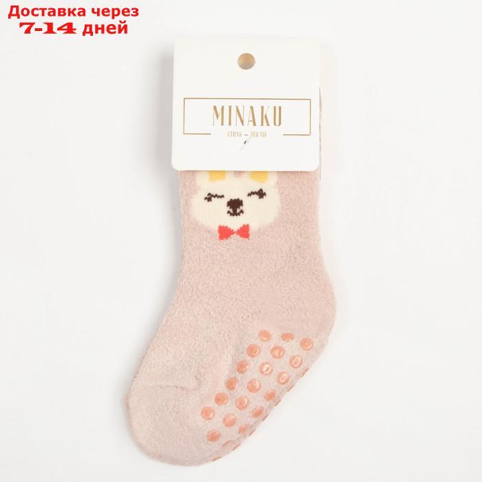 Носки детские махровые со стопперами MINAKU цв.розовый, р-р 10-12 см - фото 4 - id-p214210496