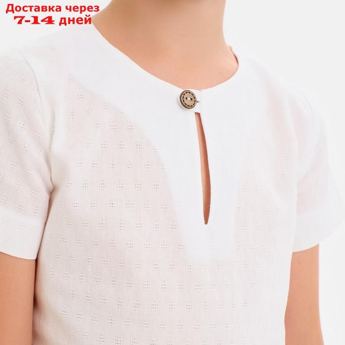 Рубашка для мальчика MINAKU: Cotton Collection цвет белый, рост 104 - фото 5 - id-p214210511