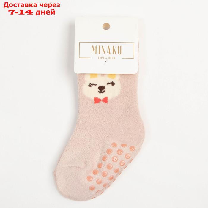 Носки детские махровые со стопперами MINAKU цв.розовый, р-р 12-14 см - фото 4 - id-p214210515