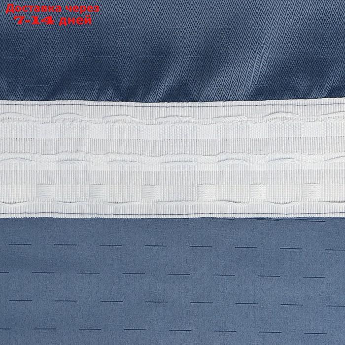 Штора портьерная Этель "Штрихи"цв.синий,на шторн.ленте 270*300 см,100% п/э - фото 3 - id-p214210546