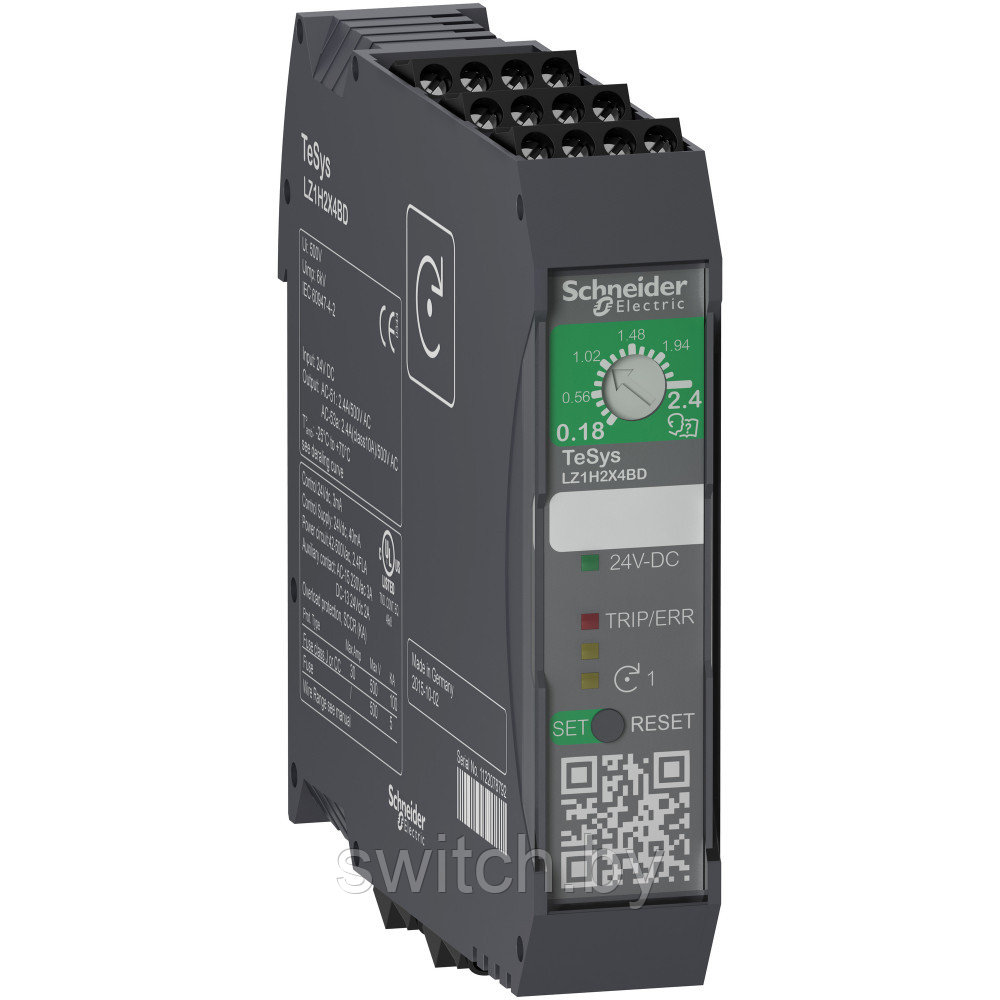 LZ1H2X4BD ПУСКАТЕЛЬ TESYSH 0,18…2,4A 24VDC ВИНТ.ЗАЖ.
