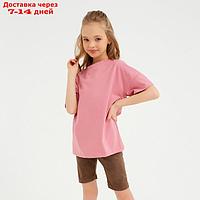 Шорты (велосипедки) детские MINAKU: Casual Collection KIDS цвет коричневый, рост 110