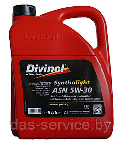 Моторное масло Divinol Syntholight ASN 5W-30 (синтетическое моторное масло 5w30) 5 л.